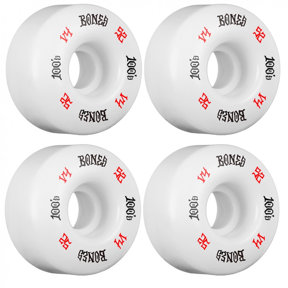 Колеса для скейтборда BONES Bones 100S V4 White 52мм 2020