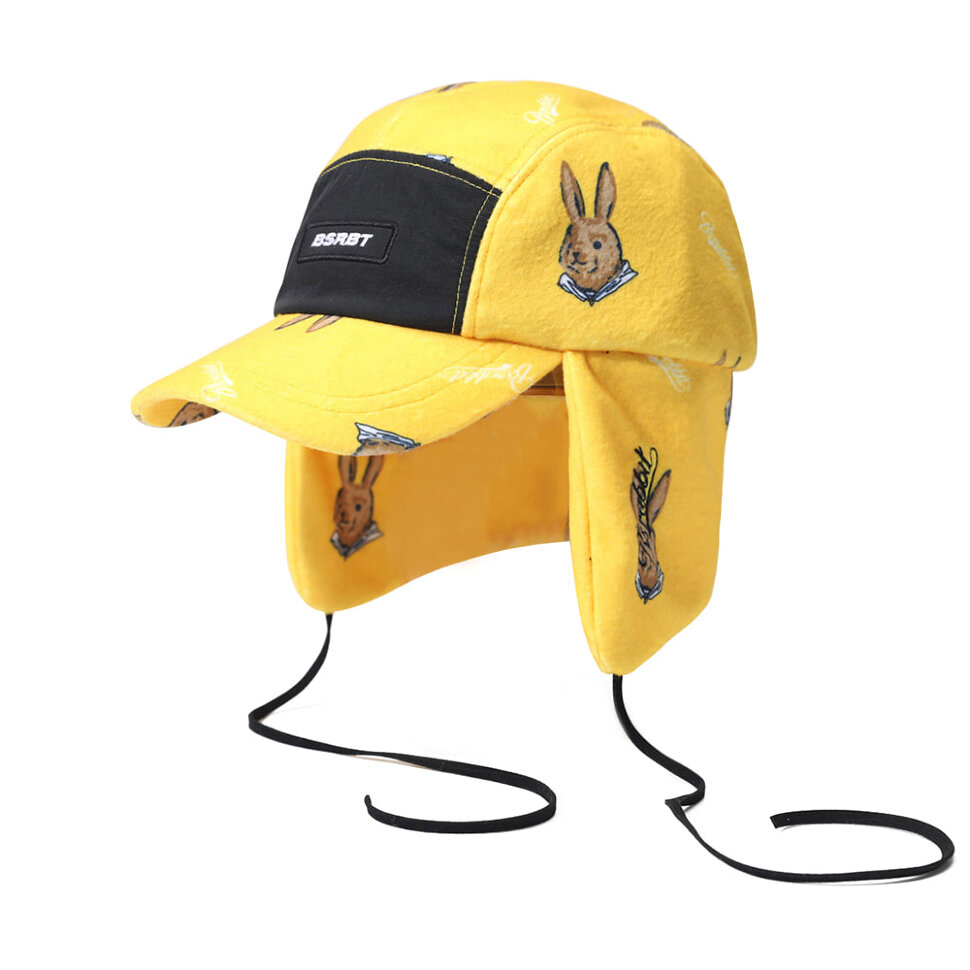 фото Кепка bsrabbit earflap 5 panel fleece hat bear rabbit yellow 2022
