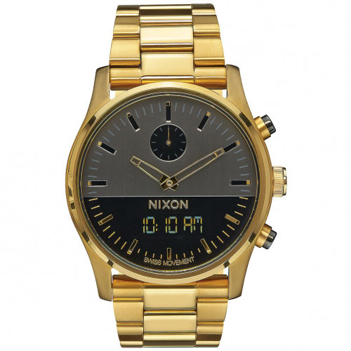 Часы NIXON Duo A/S Gunmetal/Gold
