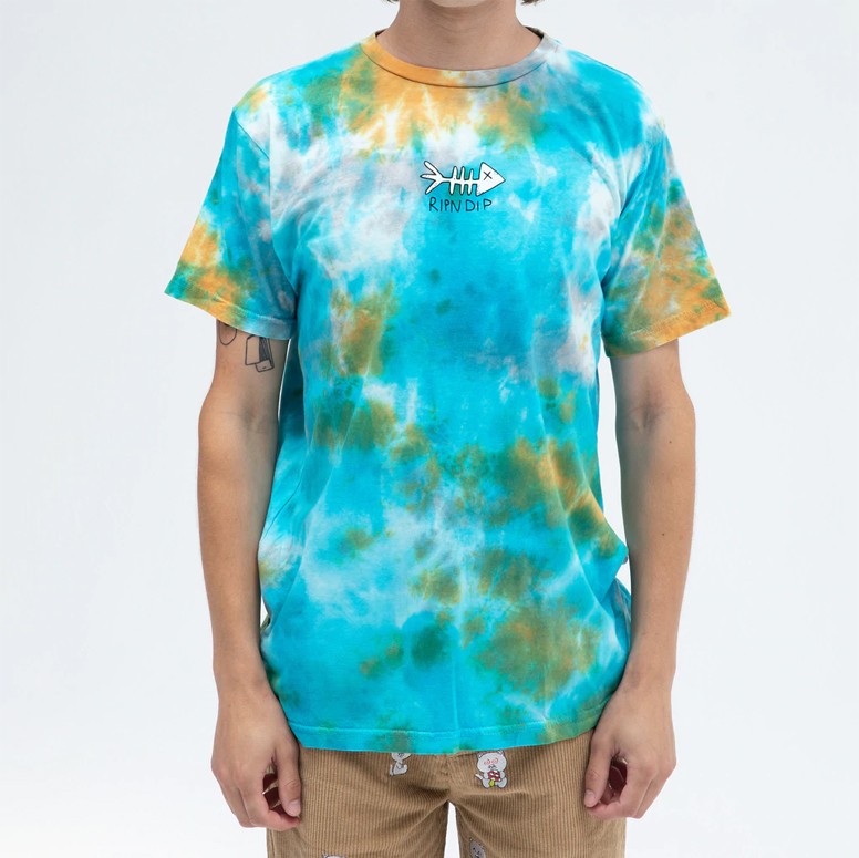 фото Футболка ripndip finding nermio tee navy & orange tie dye 2022