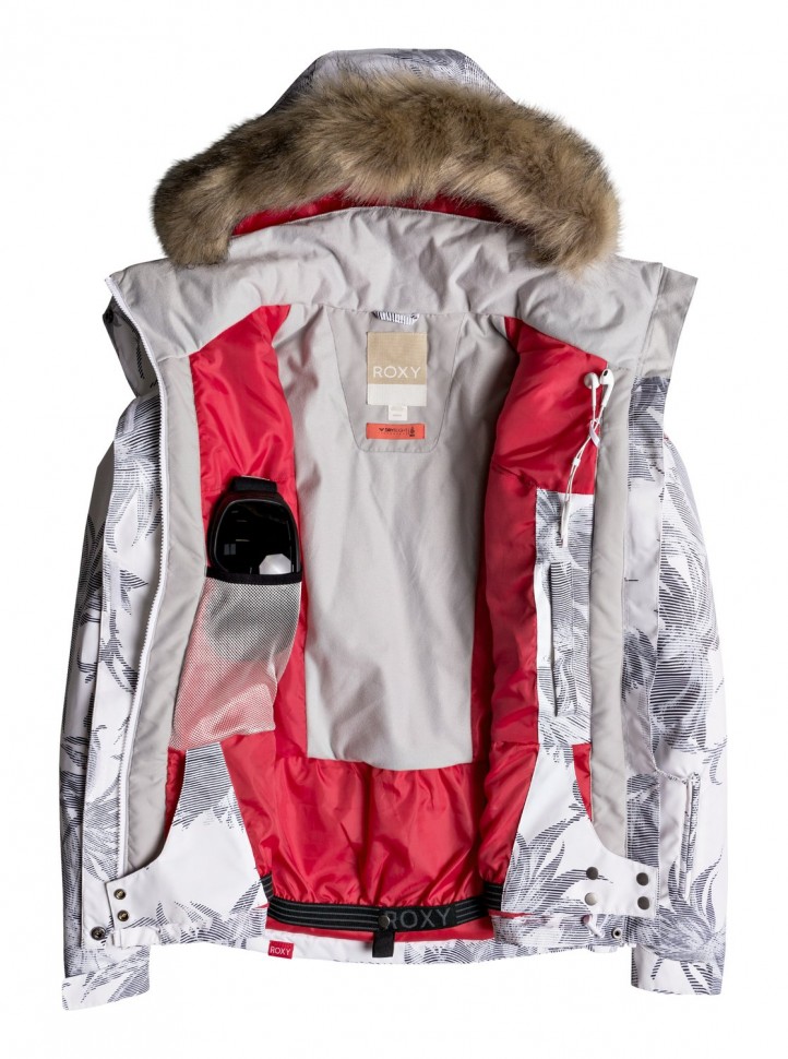 Куртка для сноуборда женская ROXY Jet Ski Jk J Bright White_Swell Flowers фото 3