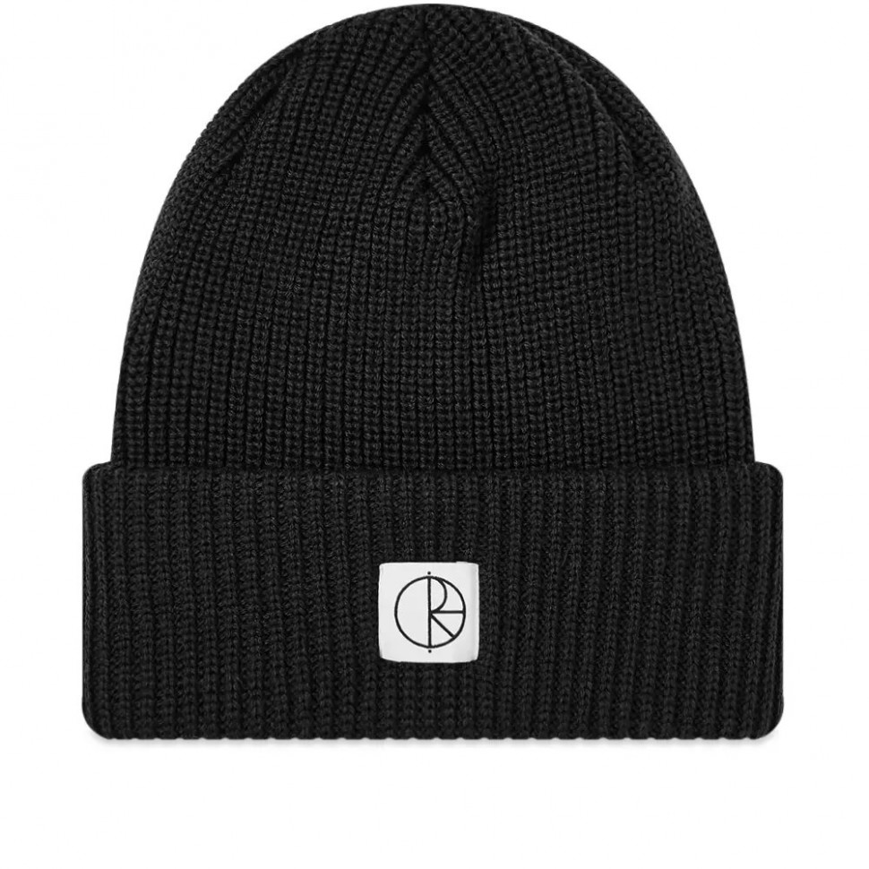 Шапка вязаная POLAR SKATE CO. Double Fold Merino Beanie Black