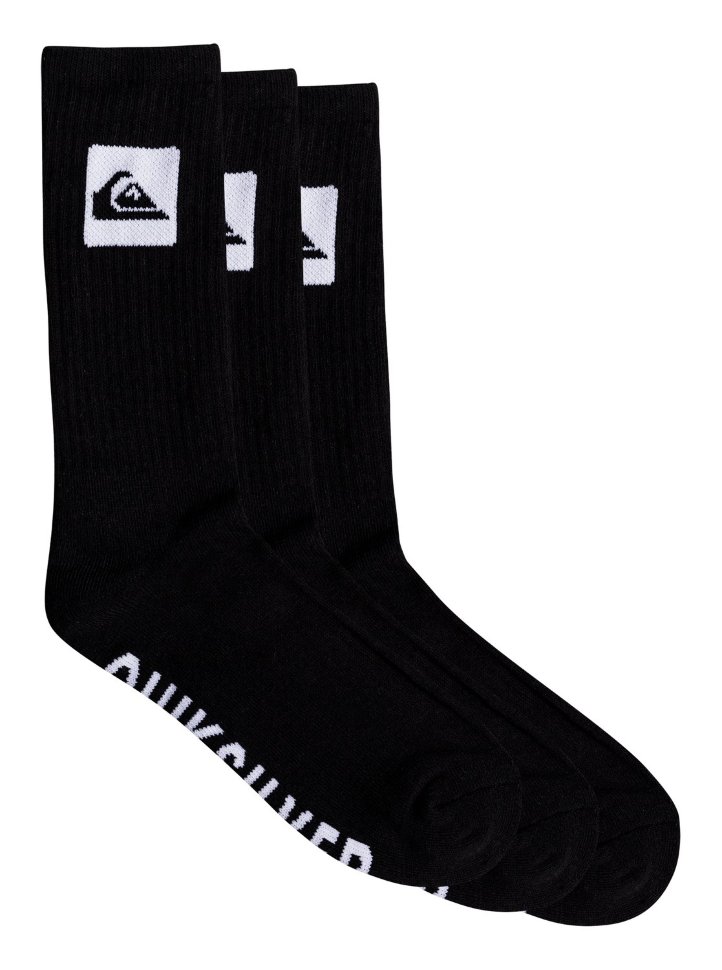 Носки мужские упаковка из 3 пар QUIKSILVER 3 Crew Pack M Black