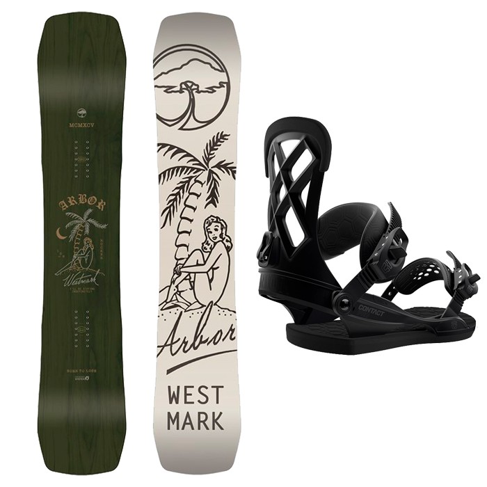 Комплект сноуборда мужской ARBOR Westmark Rocker + UNION Contact Pro Black