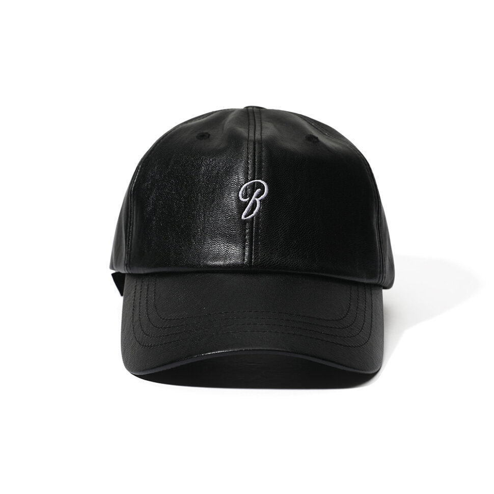 фото Кепка bsrabbit b logo vegan leather cap black 2022