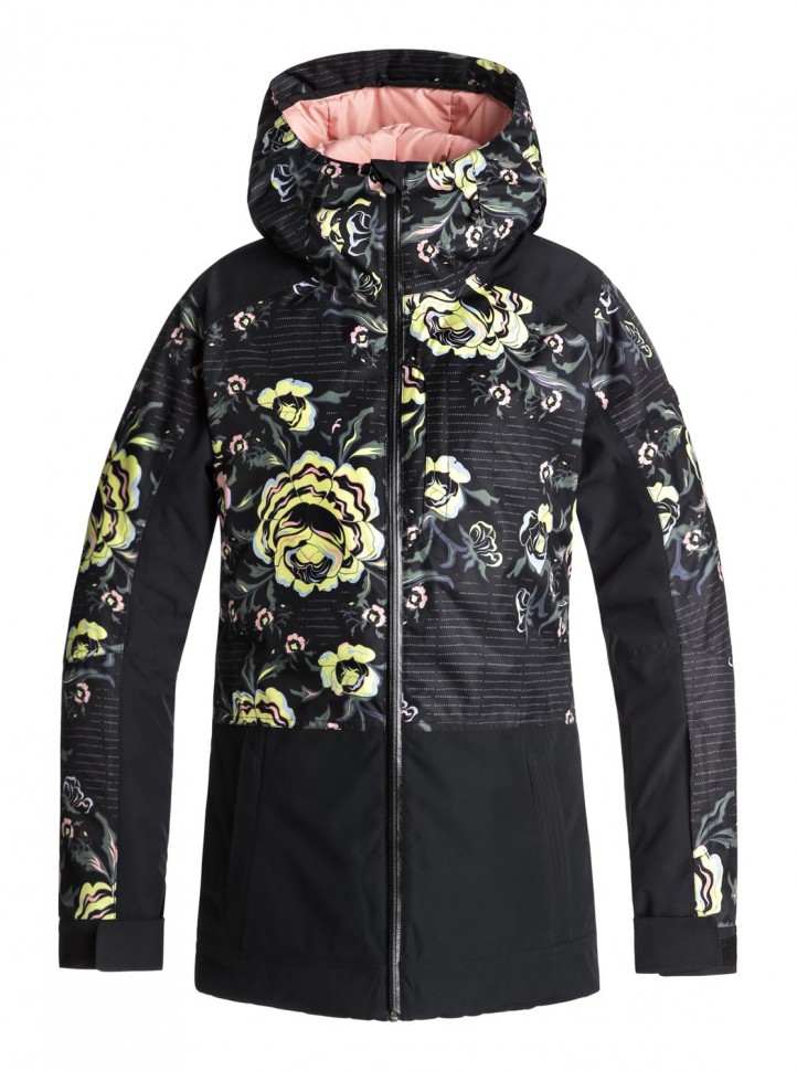 Куртка для сноуборда женская ROXY Tb Snowflake Jk J True Black_Torah'S Roses