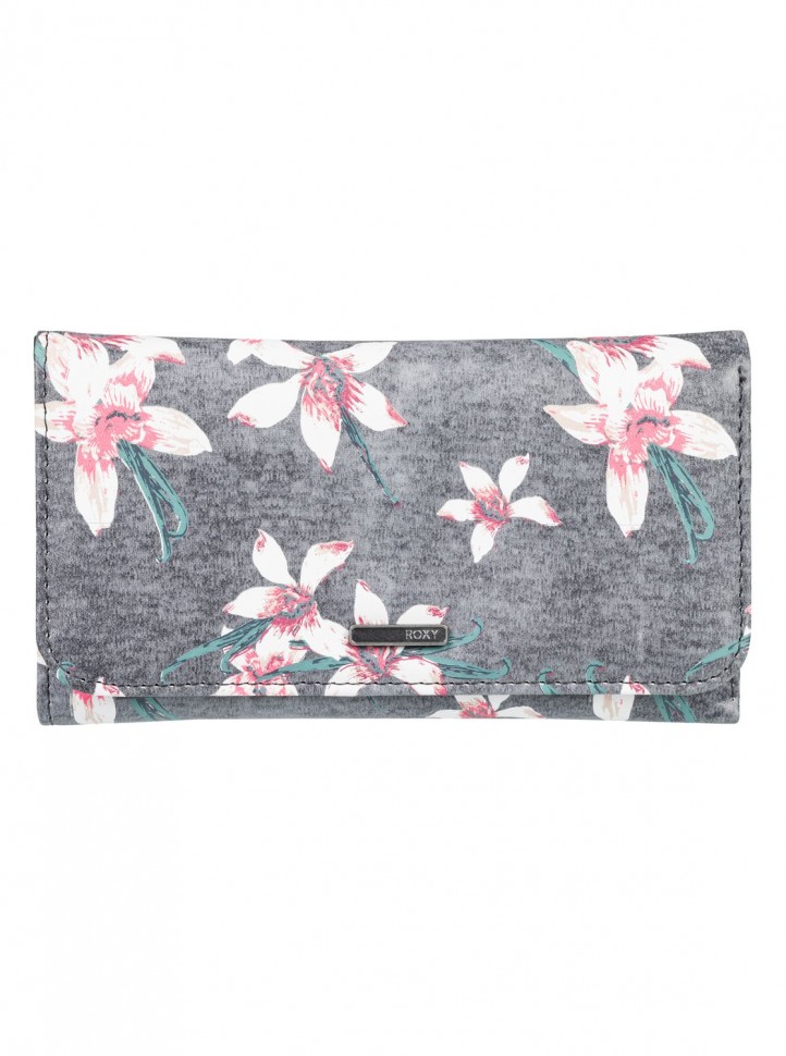 Кошелек ROXY My Long Eyes J Charcoal Heather Flower Field