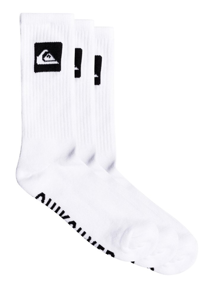 Носки мужские упаковка из 3 пар QUIKSILVER 3 Crew Pack M White