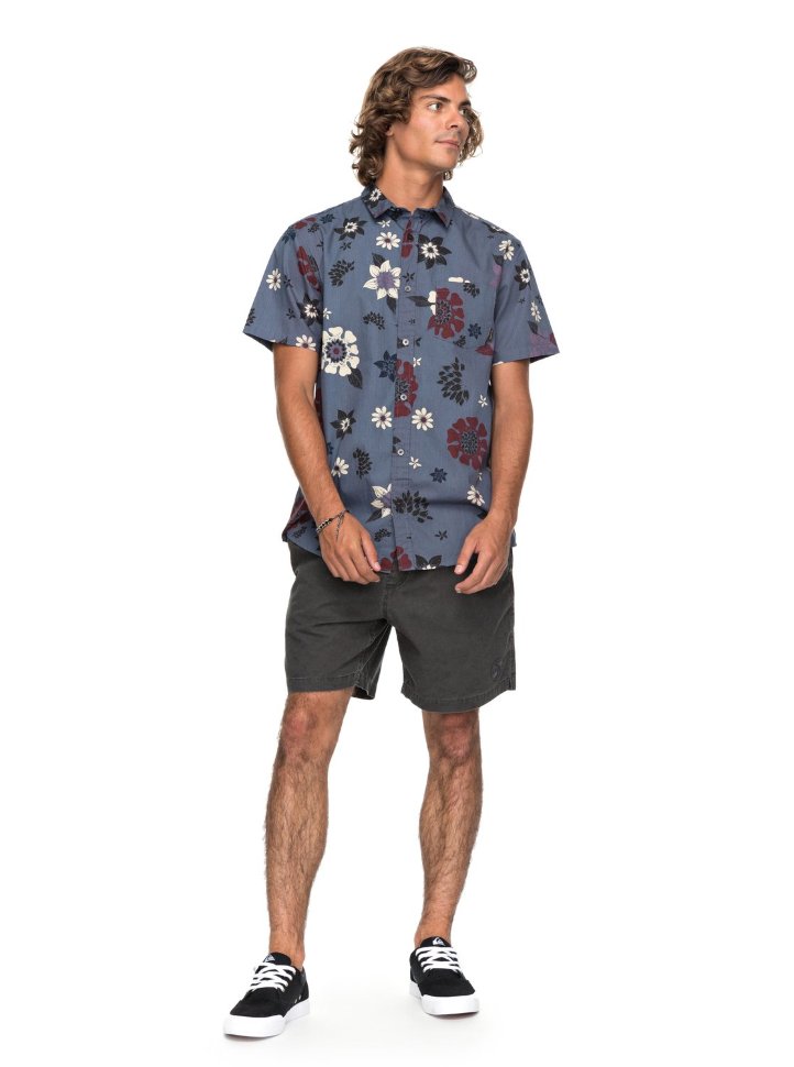 Рубашка мужская QUIKSILVER Sunsetfloralss M Vintage Indigo Sunset Floral S фото 2
