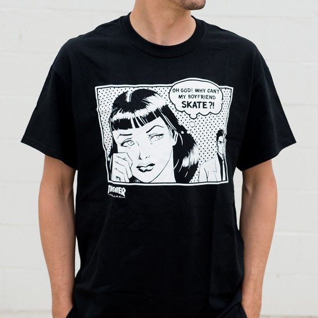 Футболка THRASHER Boyfriend T-Shirt Black 2020 фото 2