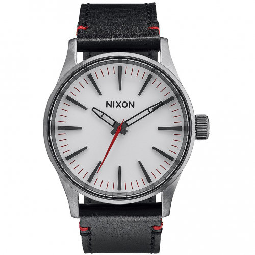Часы NIXON Sentry 38 Leather A/S Gunmetal/White