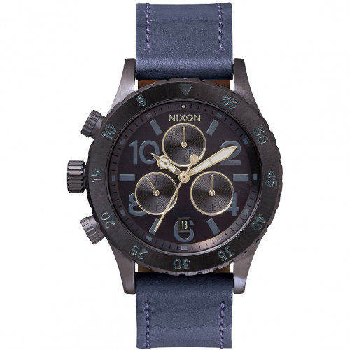 Часы NIXON 38-20 Chrono Leather A/S All Indigo/Natural