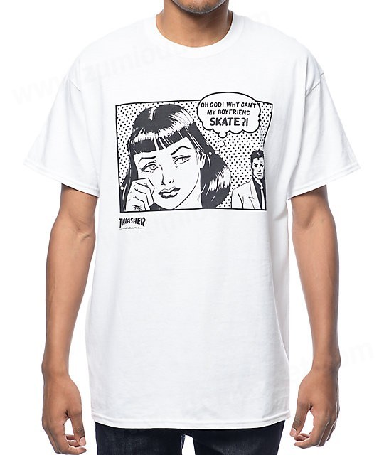 Футболка THRASHER Boyfriend T-Shirt White 2020