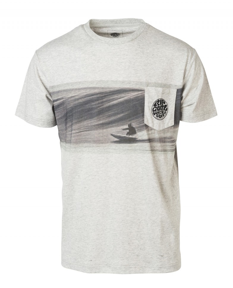 Футболка-поло RIP CURL Action Original Tee Cement Marle