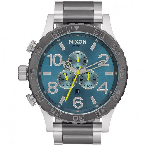 Часы NIXON 51-30 Chrono A/S Gunmetal/Aqua Sunray