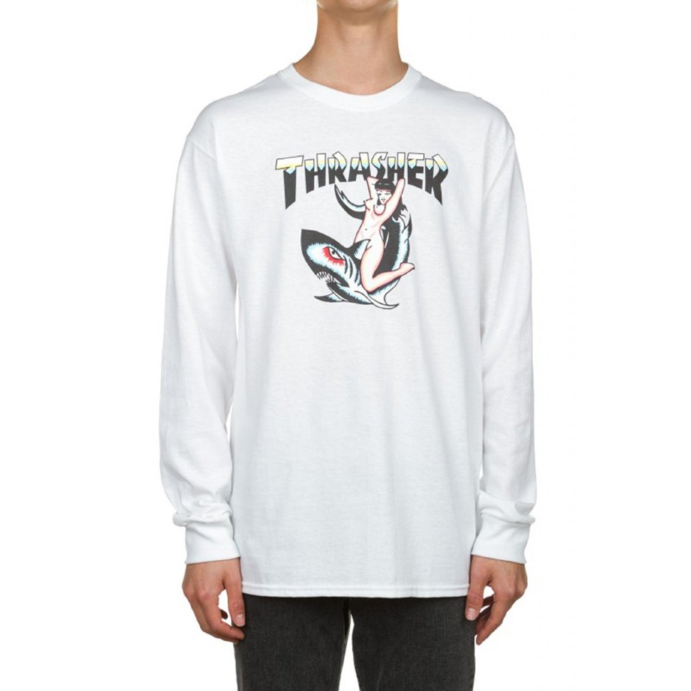 Футболка Thrasher Tattoo L/S White