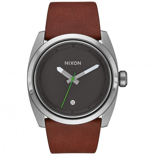Часы NIXON Kingpin Leather A/S Silver/Brown