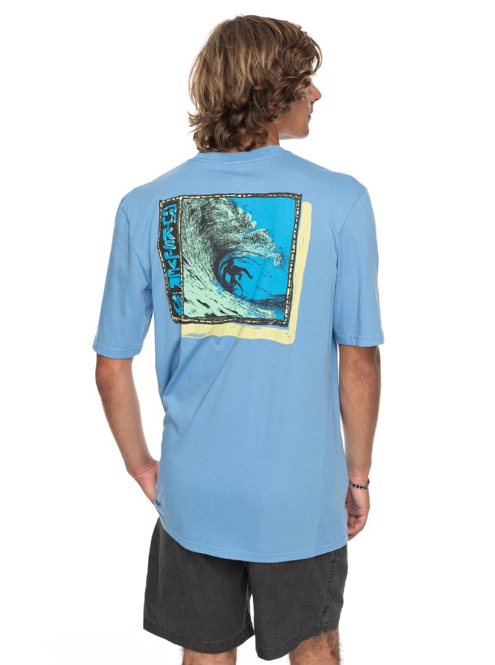 Футболка мужская QUIKSILVER Gmtdyeframersup M Silver Lake Blue фото 3
