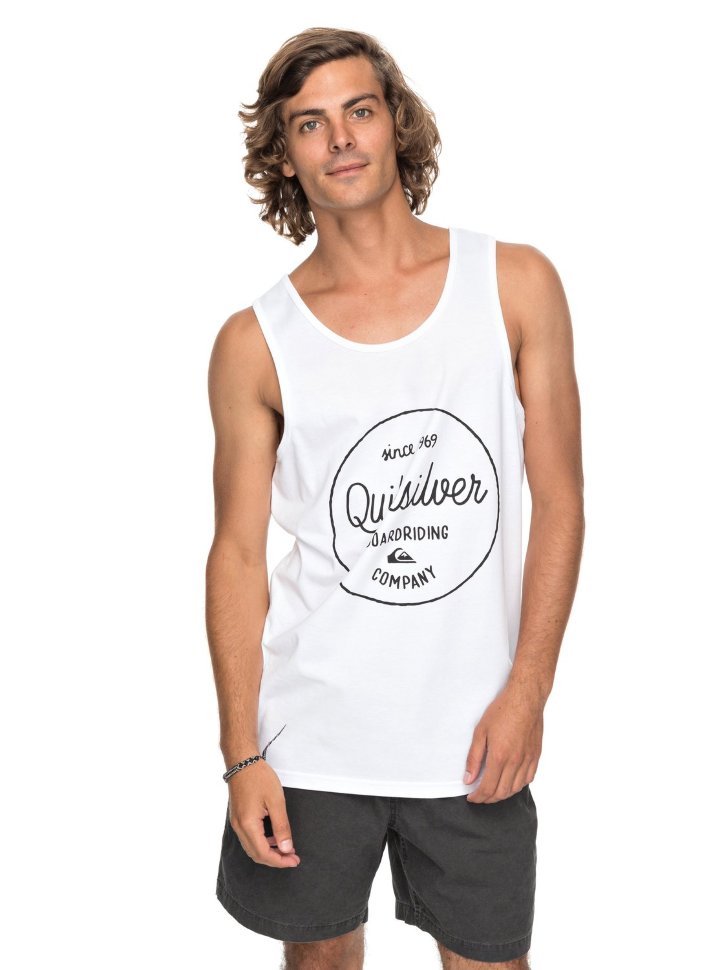 фото Майка мужская quiksilver morninslidetank m white