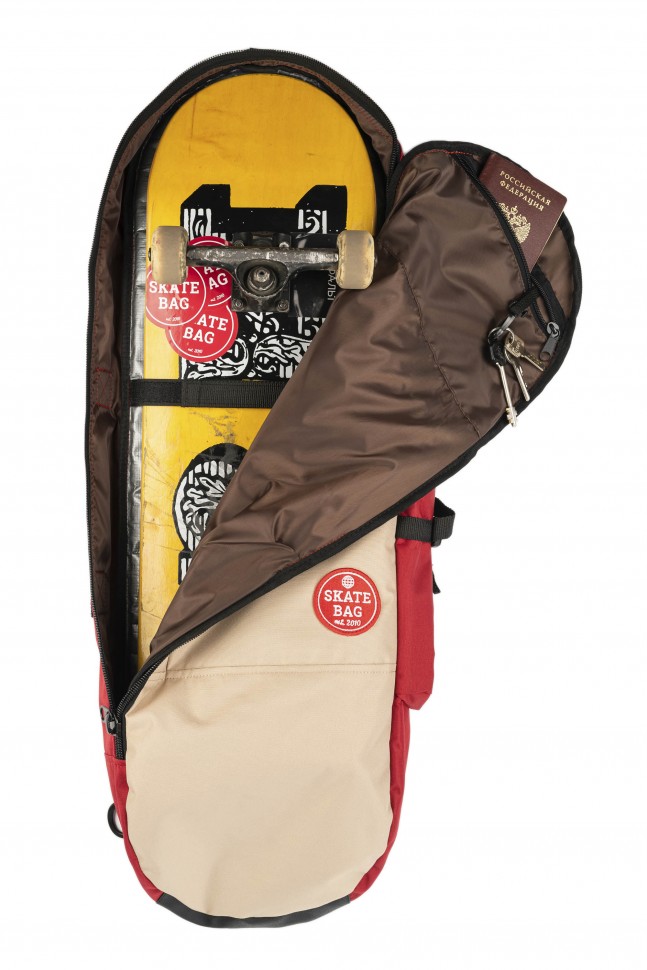 фото Чехол для скейтборда skatebag trip cherry/beige sunhill/skatebag