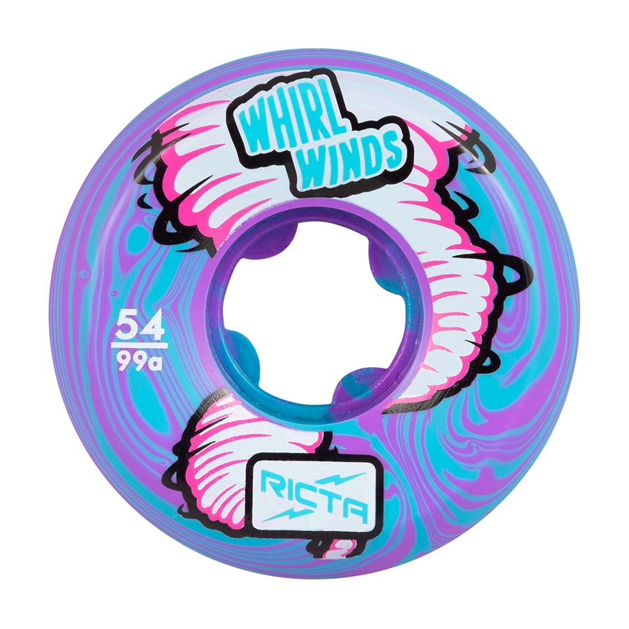 фото Колеса для скейтборда ricta whirlwinds teal purple swirl 99a 54мм 2020