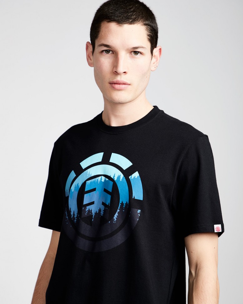 Футболка мужская ELEMENT Glimpse Icon Ss Flint Black фото 2