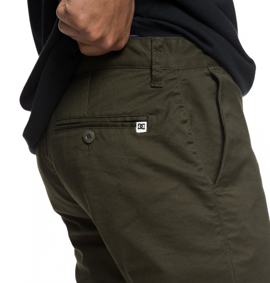 Брюки DC SHOES Worker Slim M Dark Olive фото 7