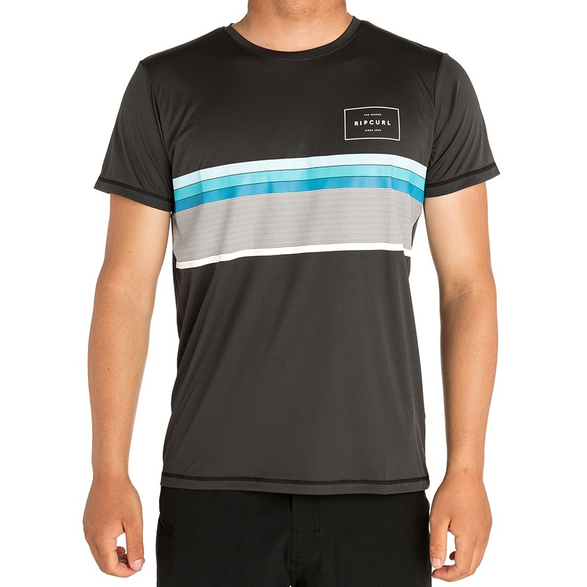 Гидромайка RIP CURL Rapture Surflite Uv Tee Charcoal Grey