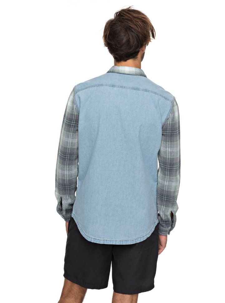 Рубашка мужская QUIKSILVER Dumb&Surfer M Blue Used фото 4