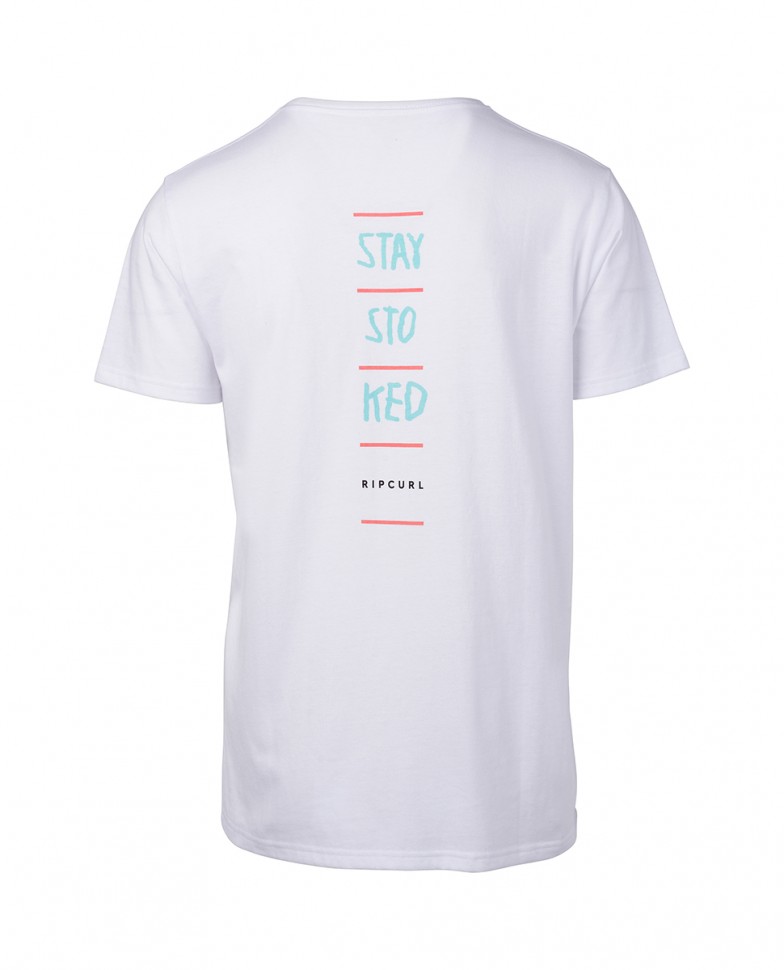 Футболка RIP CURL Stay Stoked Ss Tee Optical White фото 2