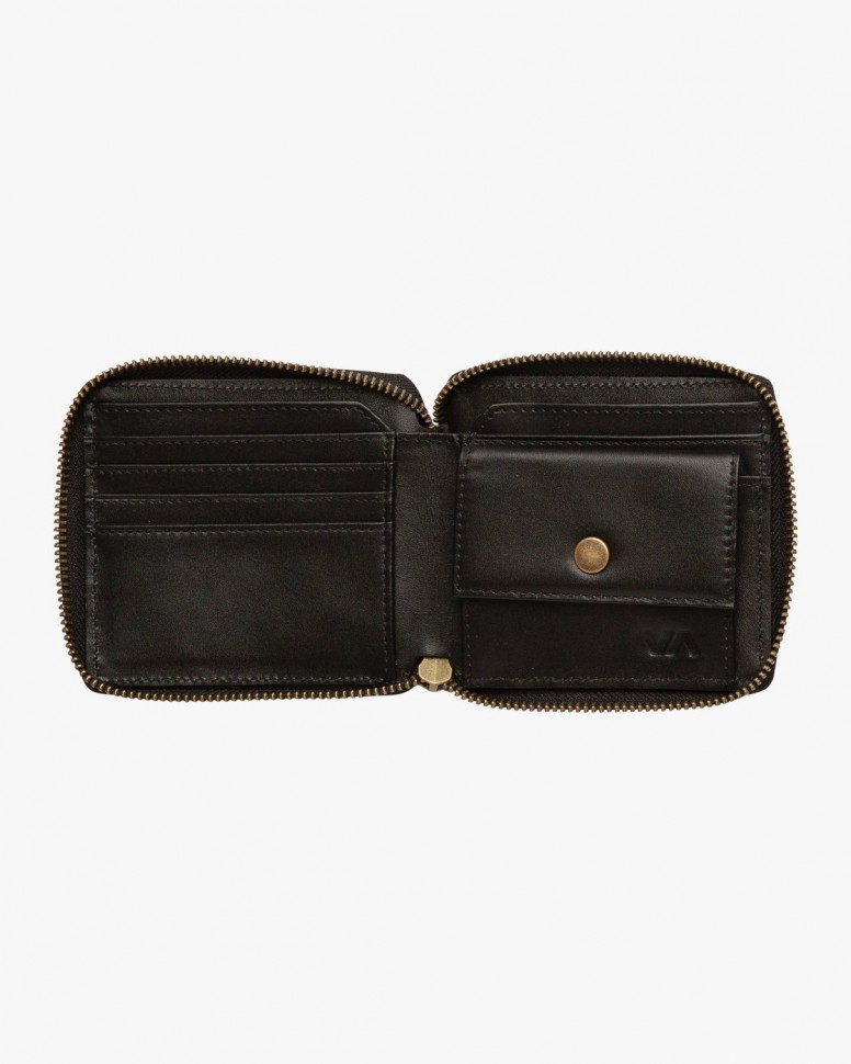 Кошелек RVCA Zip Around Wallet Black 2020 фото 2