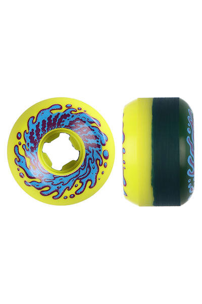 Колеса для скейтборда SANTA CRUZ Slime Balls Double Take Vomit Mini Yellow Black 97a 53  мм 2020 фото 2