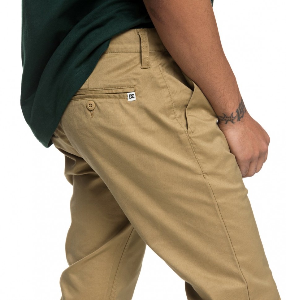 Брюки DC SHOES Worker Straight M Khaki фото 4