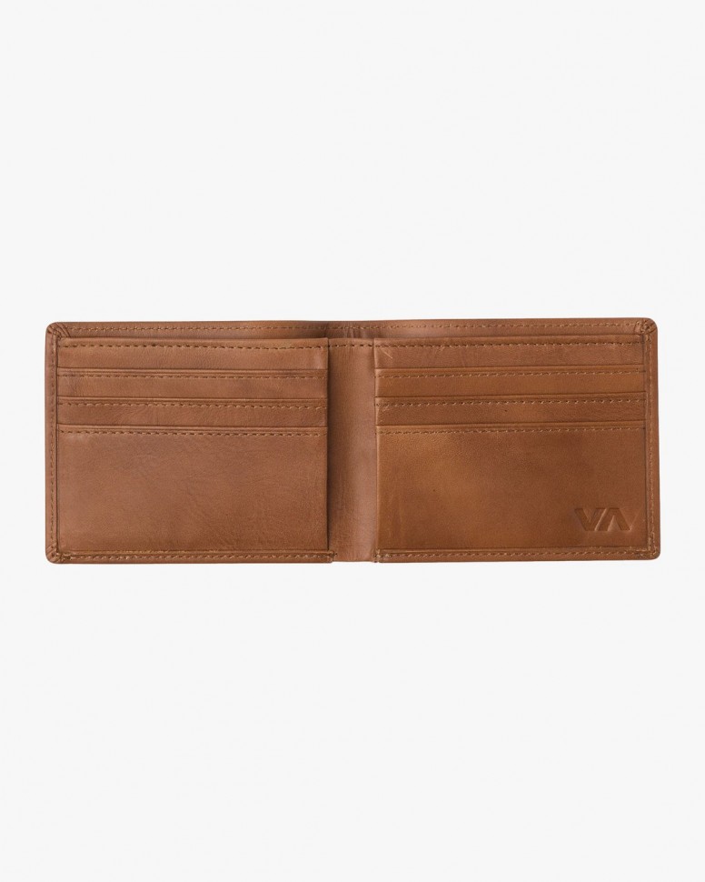 Кошелек RVCA Crest Bifold Wallet Tan 2020 фото 2