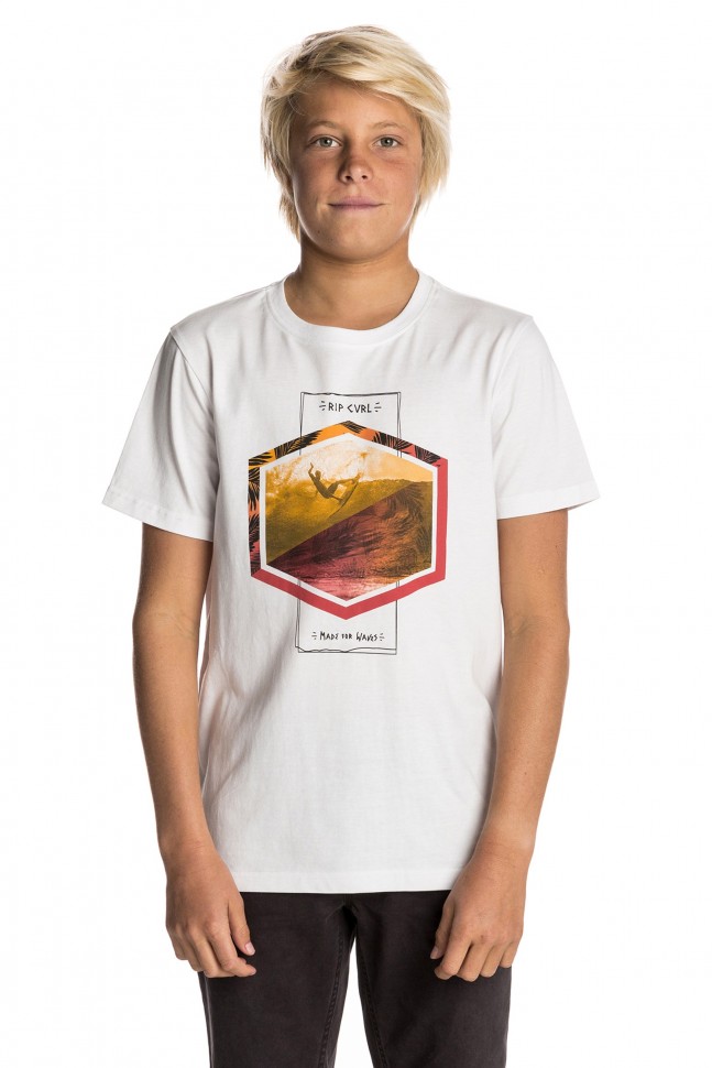Футболка RIP CURL Action Palm Ss Tee Optical White
