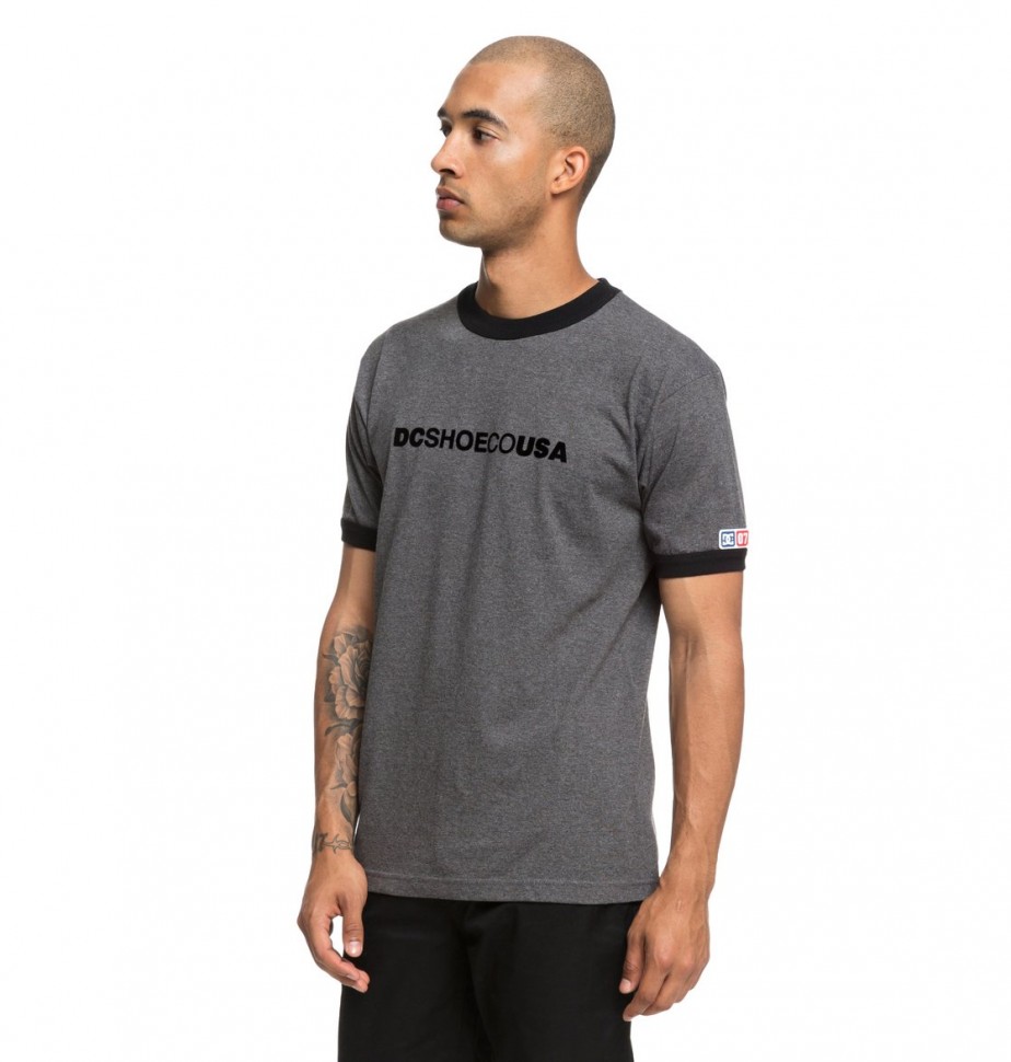 Футболка DC SHOES Skate Ringer Te M Charcoal Heather фото 2