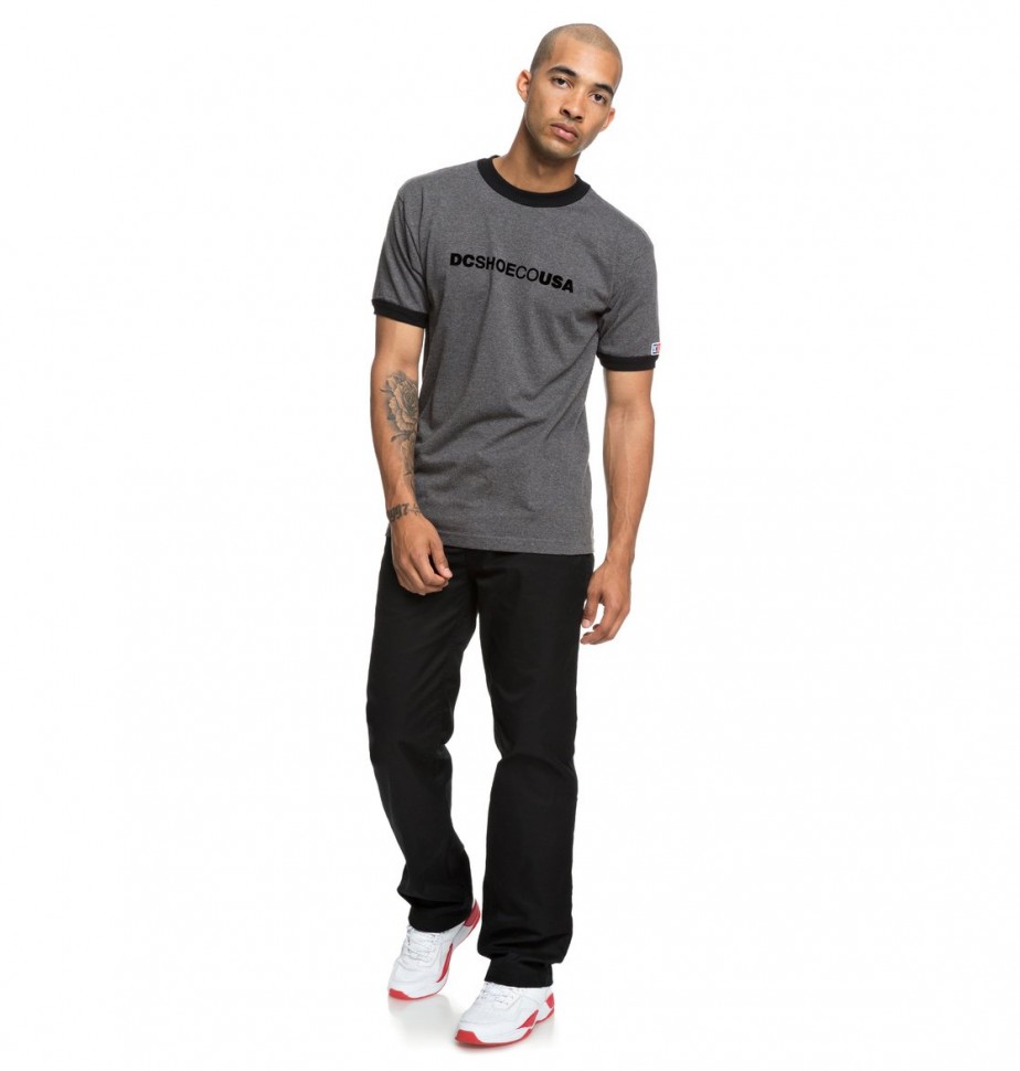 Футболка DC SHOES Skate Ringer Te M Charcoal Heather фото 5