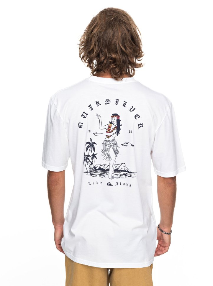 Футболка мужская QUIKSILVER Gmtdyecurvelove M White фото 3