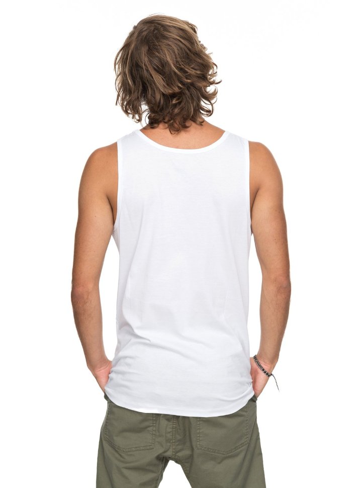 фото Майка мужская quiksilver finfanatictank m white