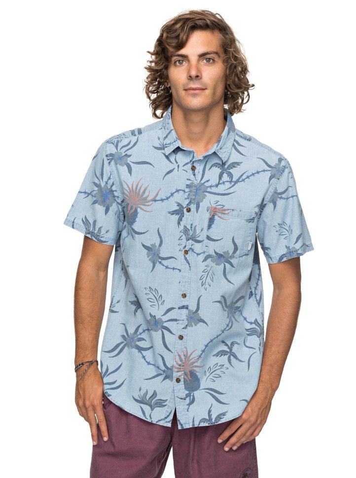 Рубашка мужская QUIKSILVER Shakkamate M Blue Used Shakka Mate