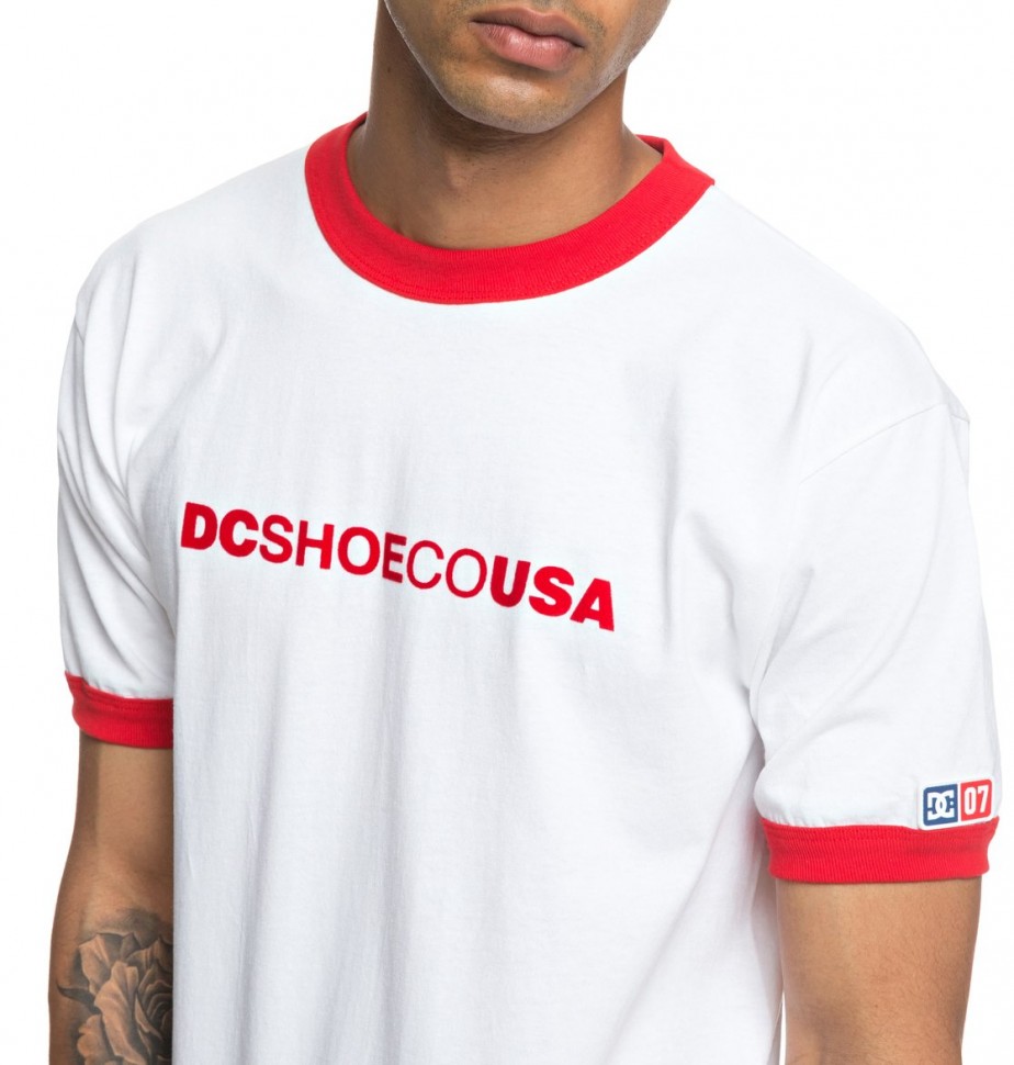 Футболка DC SHOES Skate Ringer Te M White фото 3