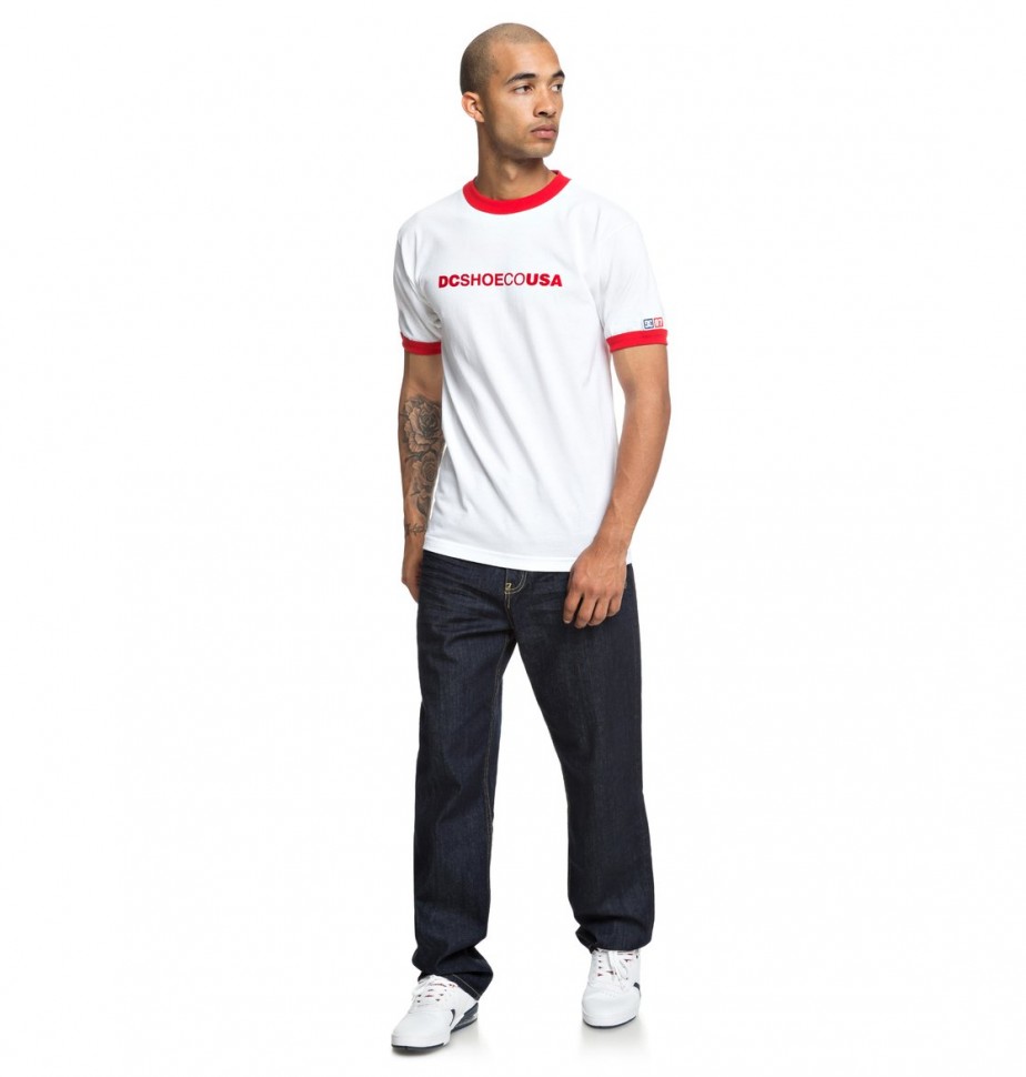 Футболка DC SHOES Skate Ringer Te M White фото 4