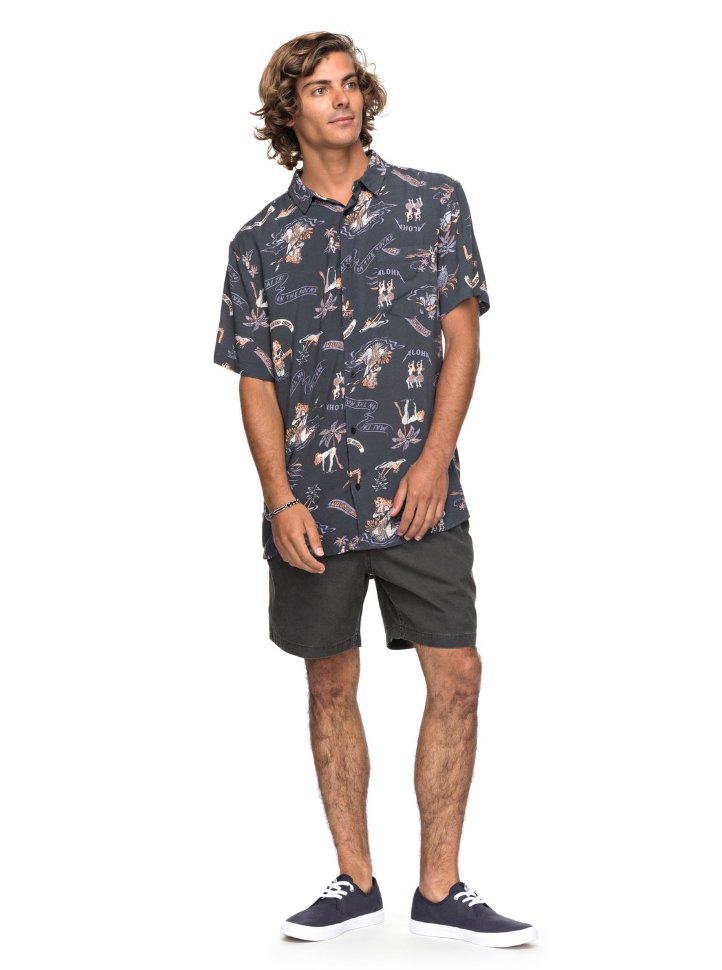 Рубашка мужская QUIKSILVER Alohastripclub M Tarmac Aloha Trip Club фото 2