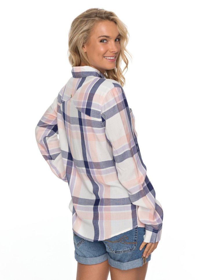 Блузка женская ROXY Setaimiami J Marshmallow Great Plaid фото 3