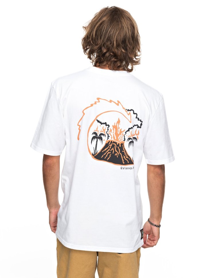 Футболка мужская QUIKSILVER Pcvolcanoss M White фото 3