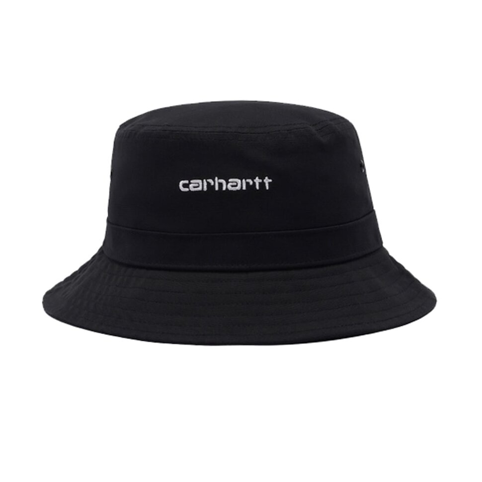 фото Панама carhartt wip script bucket hat black / white 2021