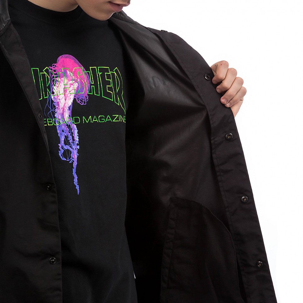 Куртка THRASHER Flame Mag Coach Jacket BLACK фото 4