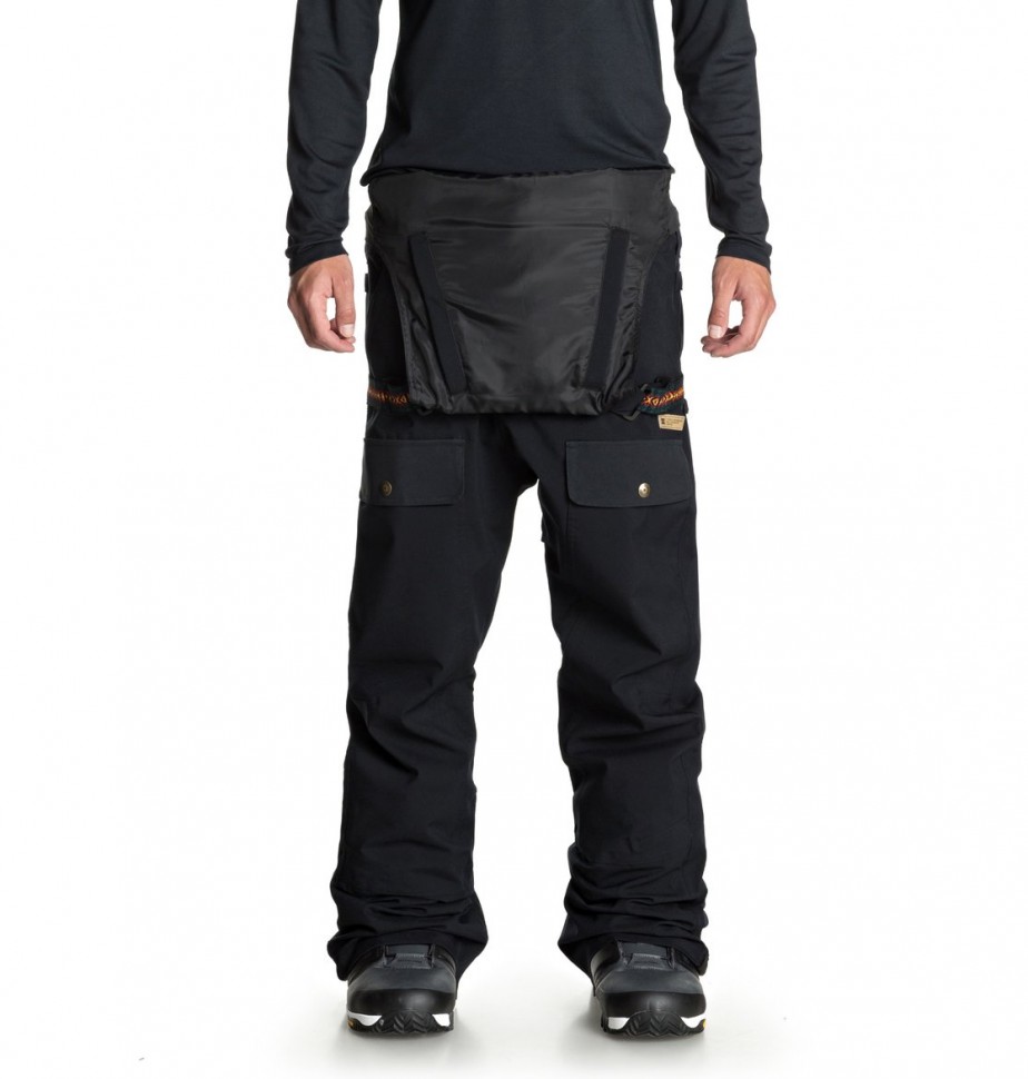 Штаны для сноуборда мужские на лямках DC SHOES Platoon Bib M Black фото 4