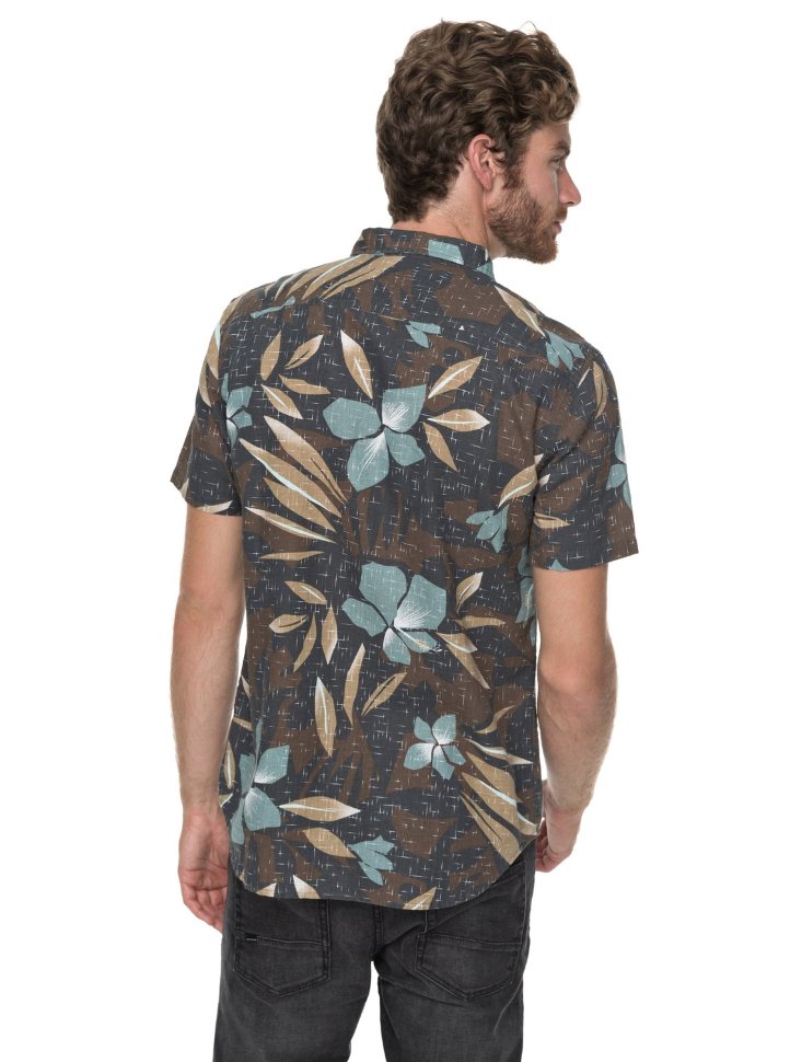 Рубашка мужская QUIKSILVER Sslinenprintshi M Chocolate Linen фото 3
