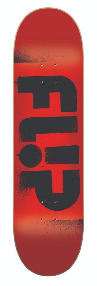 фото Дека для скейтборда flip team odyssey stencil deck red 8,13"